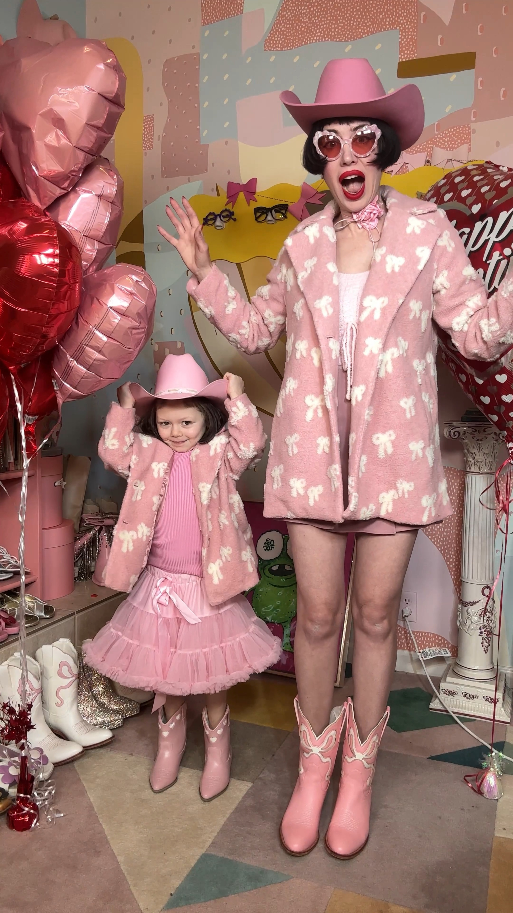This is our mommy and me Valentine’s Day look at least one of them. Matching bow jackets. #mommyandme #valentinesday 

#LTKFamily #LTKKids #LTKMostLoved