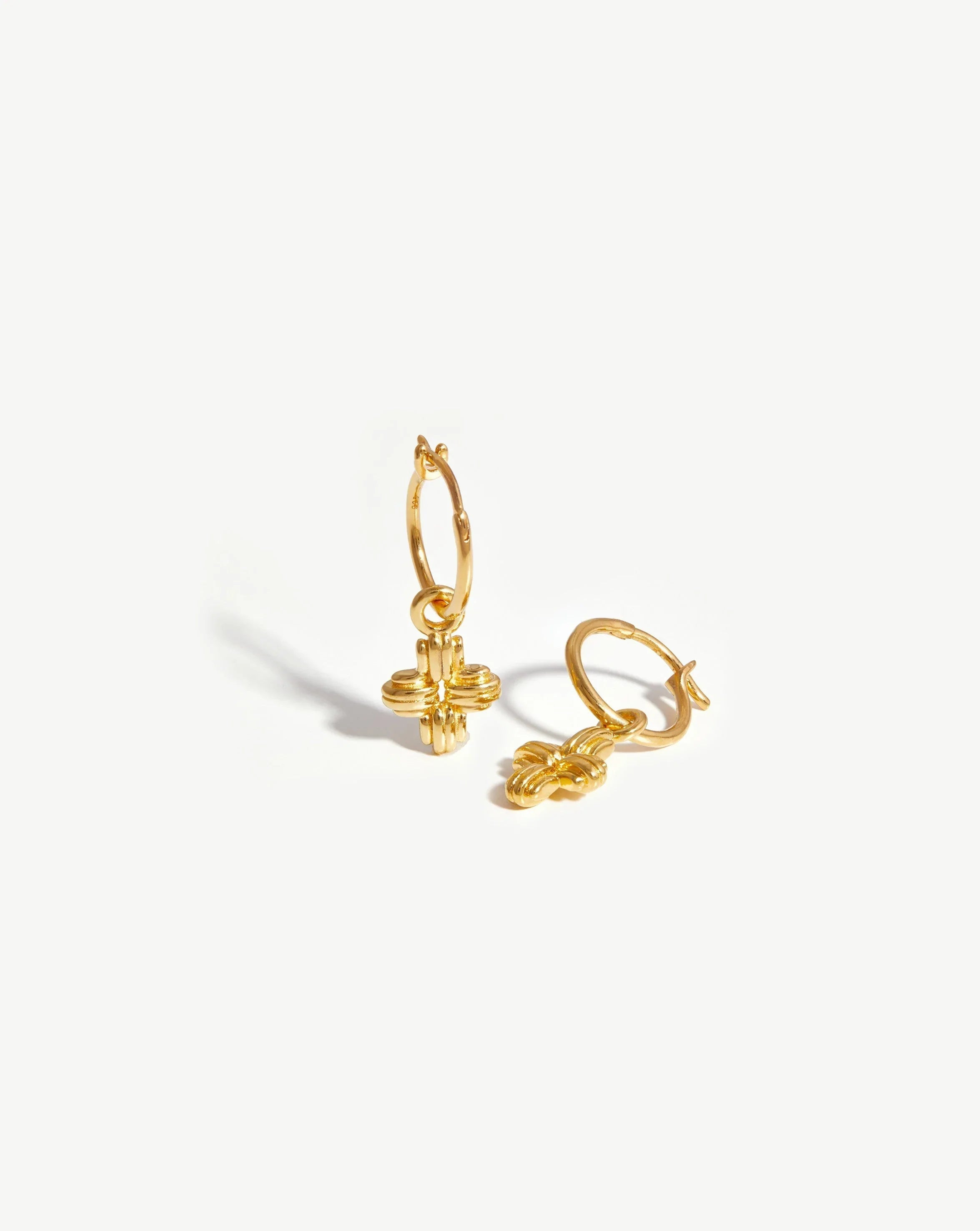 Lucy Williams Ridge Cross Charm Hoop Earrings | Missoma | Missoma UK