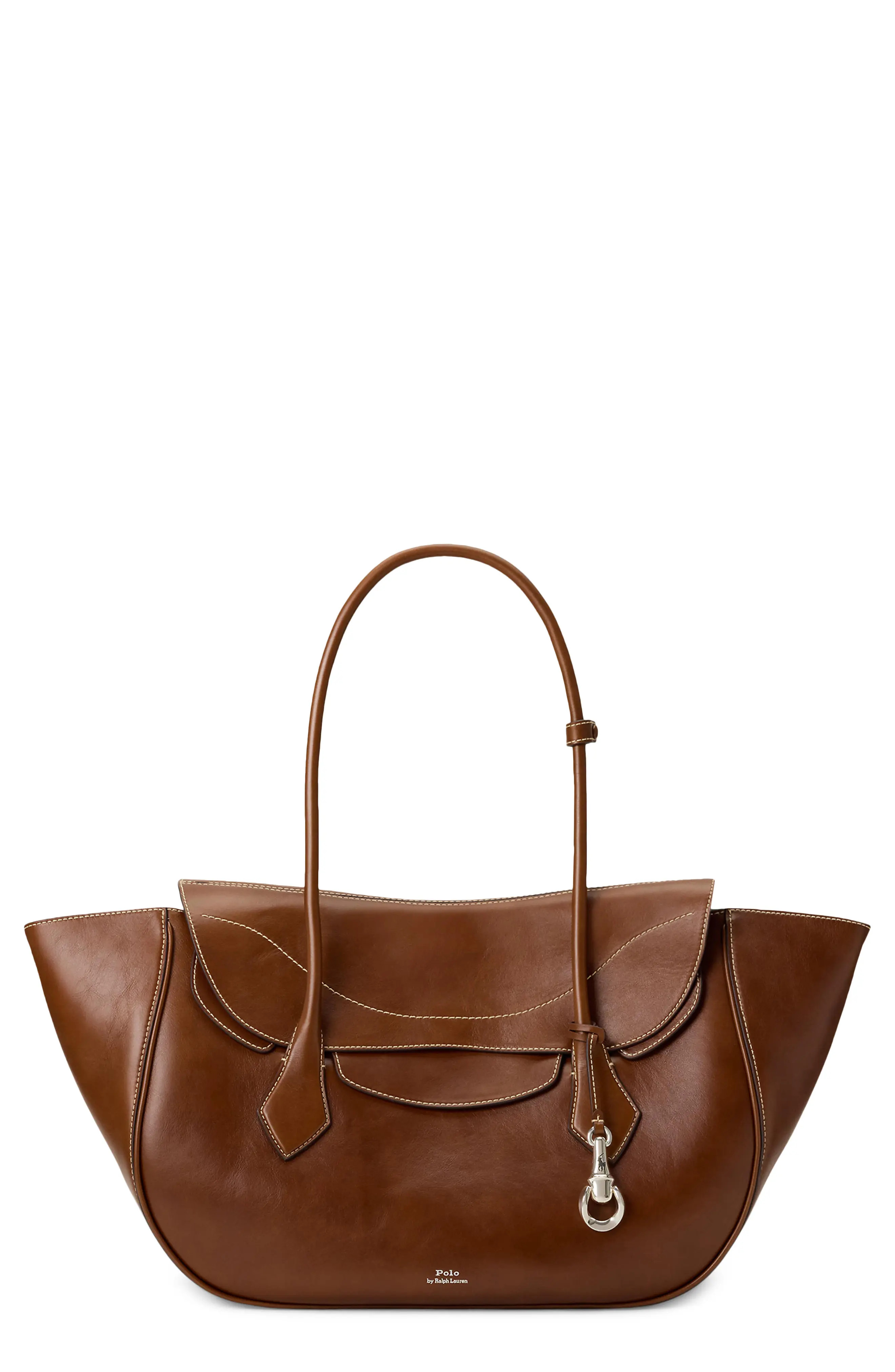 Large Polo Blaze Tumbled Leather Shoulder Bag | Nordstrom