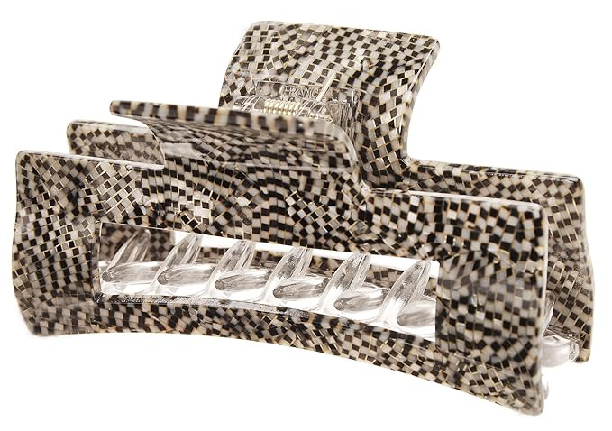 France Luxe Large Cutout Rectangle Jaw - Opera Silver | Amazon (US)