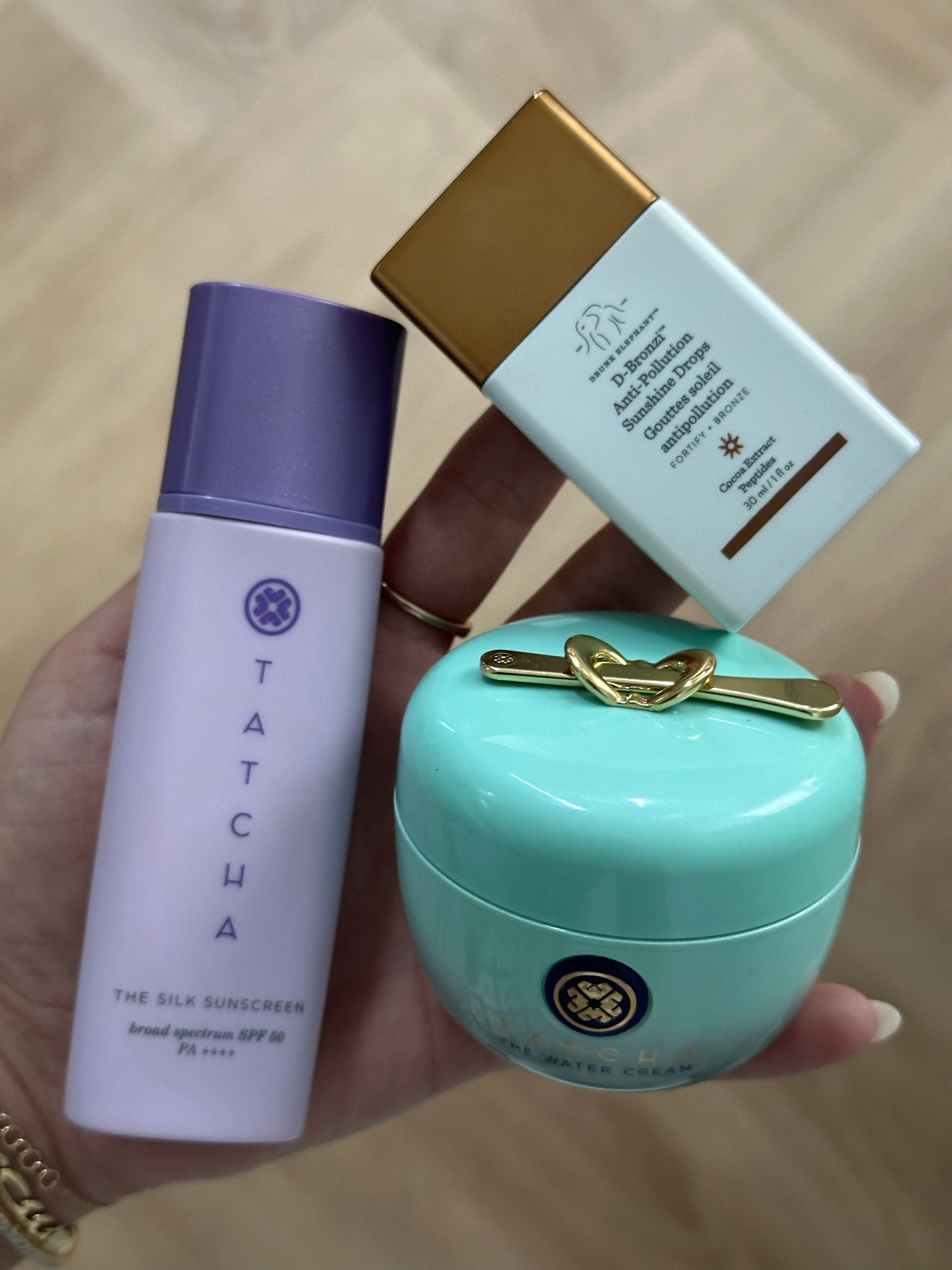 Morning routine 
Sephora favs 
Tatcha SPF the silk sunscreen 
Drunk elephant bronzing drops 
Tatcha water cream 
Skincare 
No makeup makeup 

#LTKfindsunder50 #LTKbeauty #LTKGiftGuide