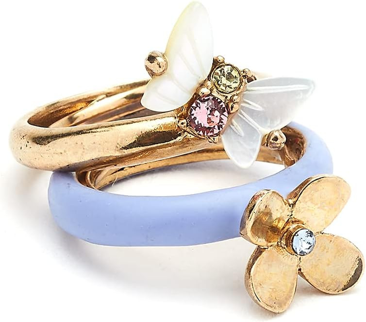 Amazon.com: Oscar de la Renta, Butterfly Hydrangea Ring Set, Abalone : Luxury Stores | Amazon (US)