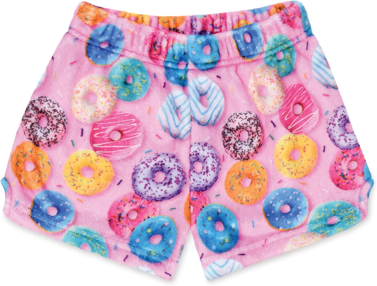 iscream Big Girls Silky Soft Bold Print Plush Fleece Shorts - Bake Shop Collection | Amazon (US)