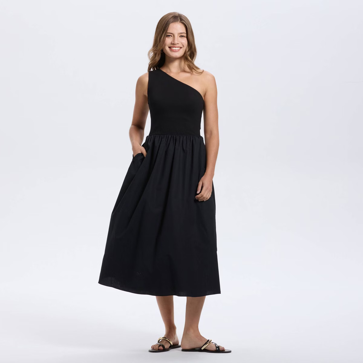 Women's Off the Shoulder Midi A-Line Dress - A New Day™ | Target