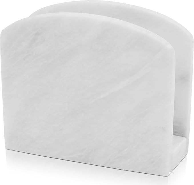 Radicaln Marble Napkin Holder 5.5" Inch White Handmade Dining Table Napkins Holder - Simple Moder... | Amazon (US)