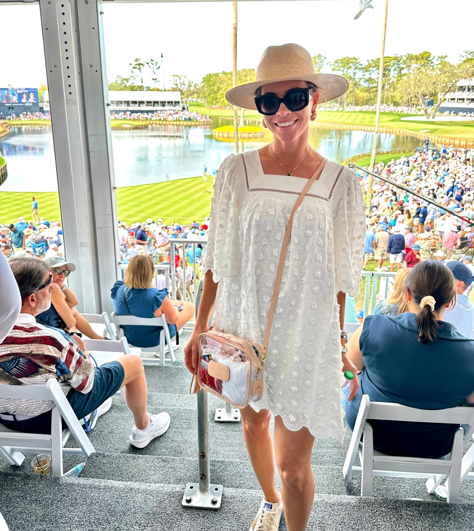 This dress is so perfect for an outdoor event! It’s long enough where you don’t have to be careful bending over and it’s short enough to still be super cute! ✨ #dress #golftournamentoutfit #golf #whitedress

#LTKootd #LTKSeasonal