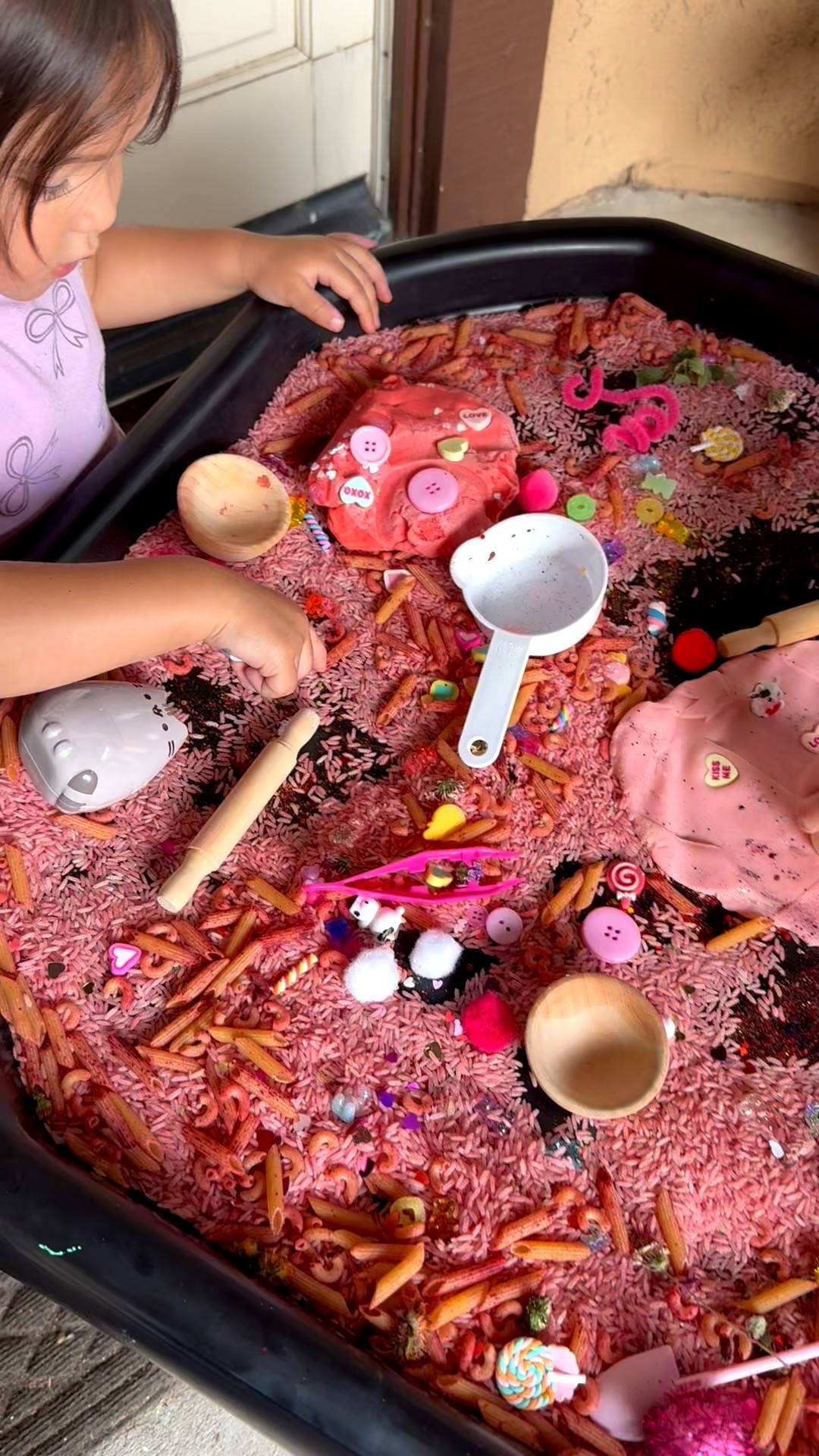 Love a good sensory play.  Now we have a great place to play with sensory items like rice and play dough plus a great place to do messy art where there’s enough space for both kids to play and a spot that can contain the mess a little better.  The stand for this tuff tray is also adjustable so it can grow with them.  It’s a little pricey but definitely worth buying and something that will be used for years as there are endless uses for this tray/table.

I did make my own rice using beet root powder and lemon juice to dye the rice.  



#LTKKids #LTKmomlife #LTKValentine