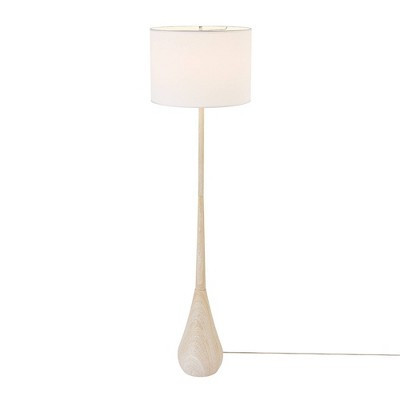 65" Kanana Faux Wood Floor Lamp with White Cotton Shade - Globe Electric | Target