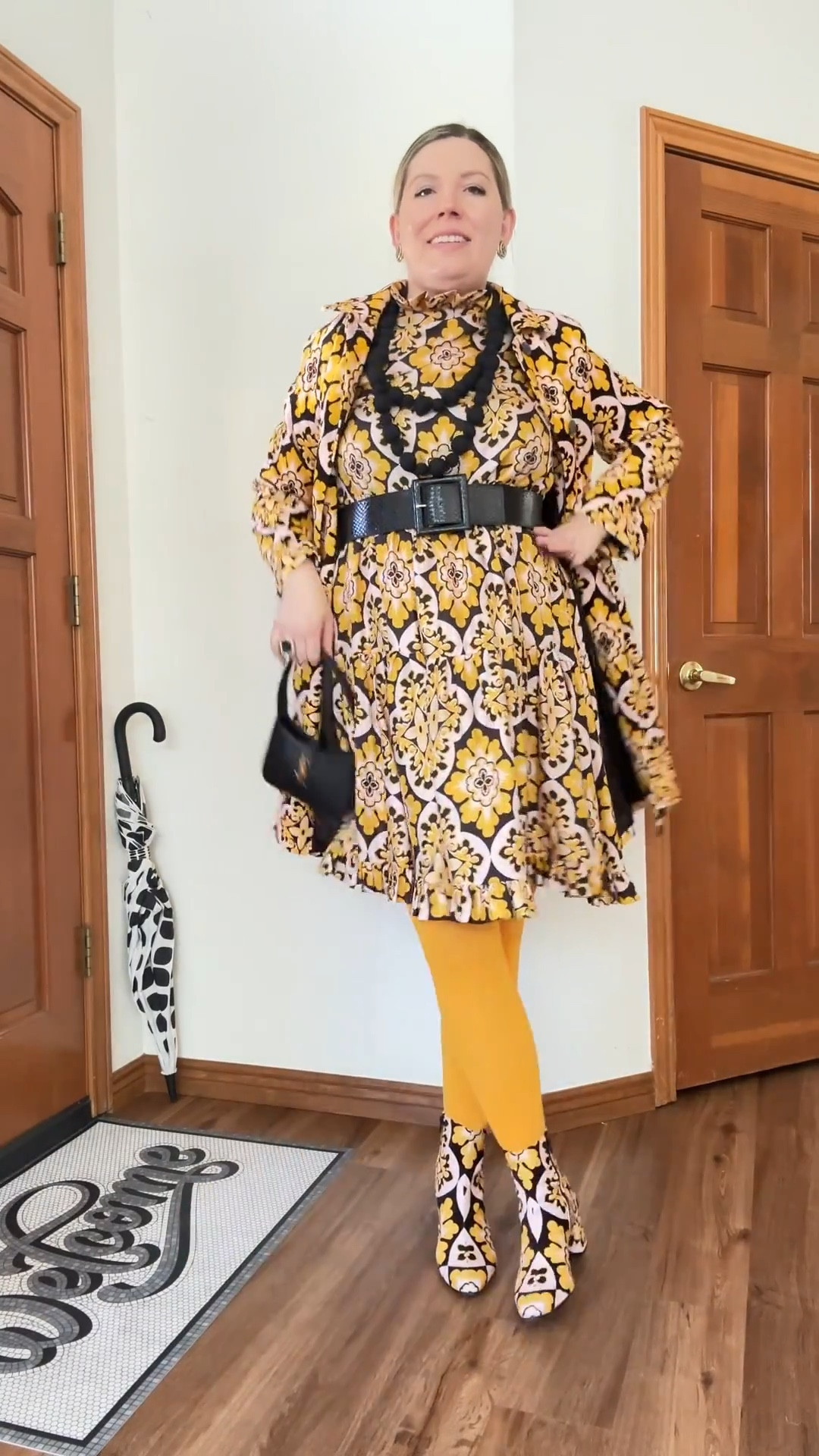 Off the Wall(paper) - Look 12
A curated style series

When I bought this coat (in an epic clearance sale) it was the fanciest, most expensive thing I had ever purchased. (Since then I had a wedding and bought a house, so those really outdid this coat) but at the time it was WILD to buy something so cool and $$$. I will most certainly keep it for the rest of my life. It’s truly one of the most beautiful things I’ve ever seen - so of course I had to collect the dress and boots too. 

Anyhow - this coat is a perfect representation of what I aim to promote as a fashion creator: buy the thing you love, buy it once and enjoy it forever. Don’t settle. Sure you may size out of things, or use them to the point of no repair, but why buy a placeholder version when you could get as close as possible to the real deal. If you love it - search sales, second hand and hope for the one that you’ll love every day for the rest of time.

Dress, Coat & Boots - La DoubleJ
Tights - We love colors 
Bag - YSL
Necklace - Dillards
Belt - Carolina Herrera
Ring - Kate Spade
Earrings - Hermes
Bracelet - Rocksbox
 

Comment SHOP below to receive a DM with the link to this post on my LTK ⬇ https://liketk.it/5W9a4 #ltkootd #ltktall #ltkseasonal

#LTKTall #LTKSeasonal #LTKootd