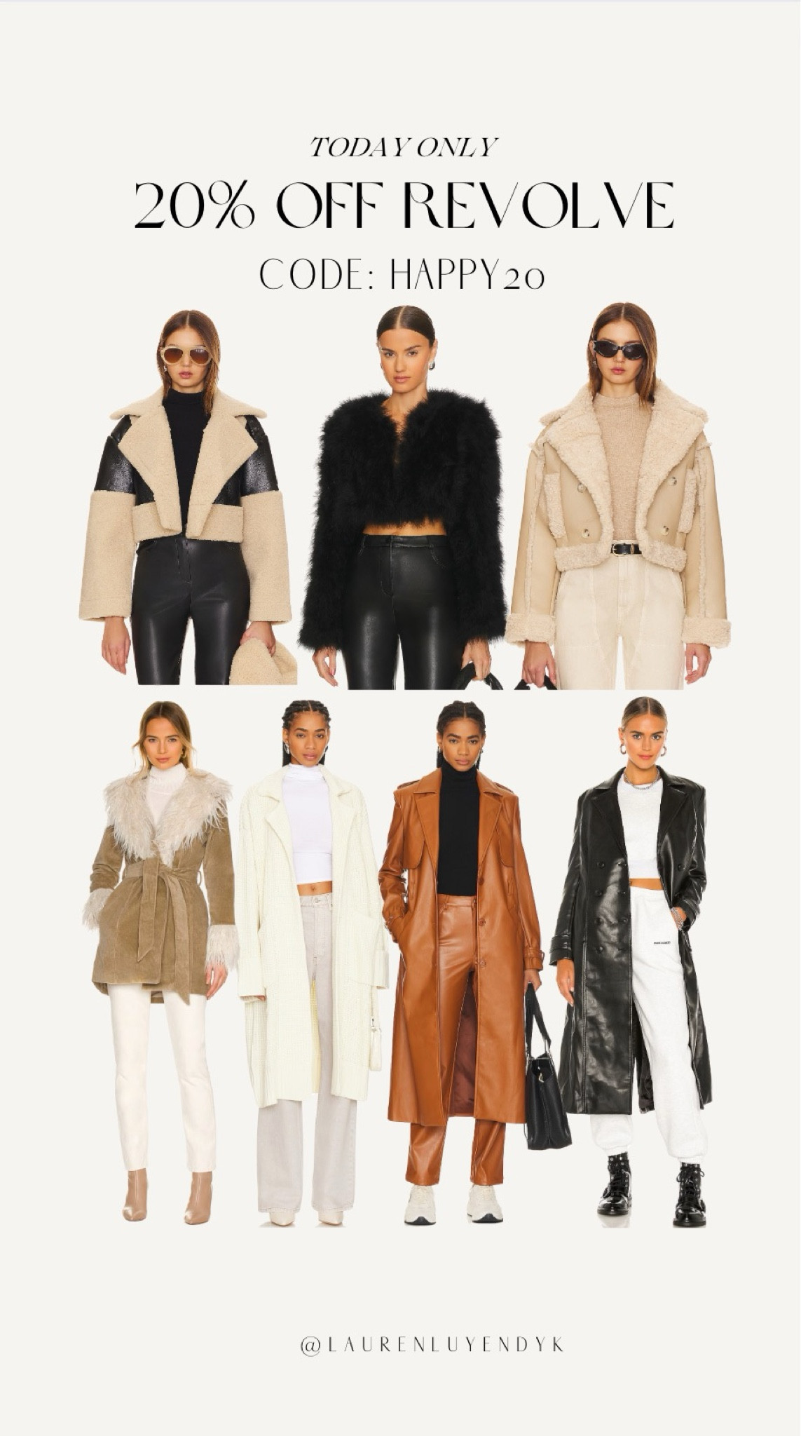 20% off sitewide at Revolve today only! Linked some of my fav jackets 

#LTKSeasonal #LTKGiftGuide #LTKsalealert