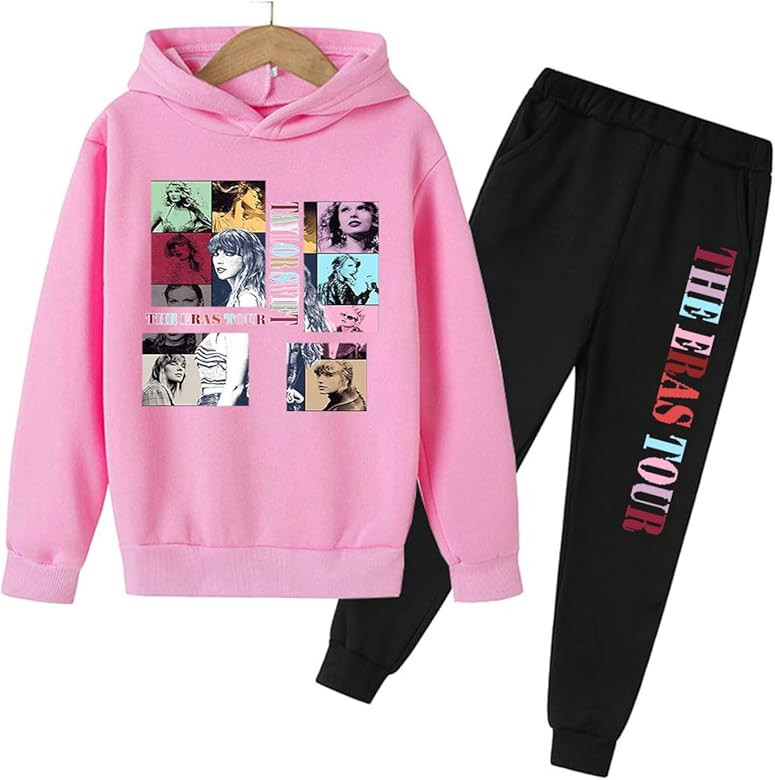 Kids Sweatshirt Sets 2 Piece Active Fleece Sweatshirt Graphic Print Long Sleeve Sweatshirt Tops a... | Amazon (US)