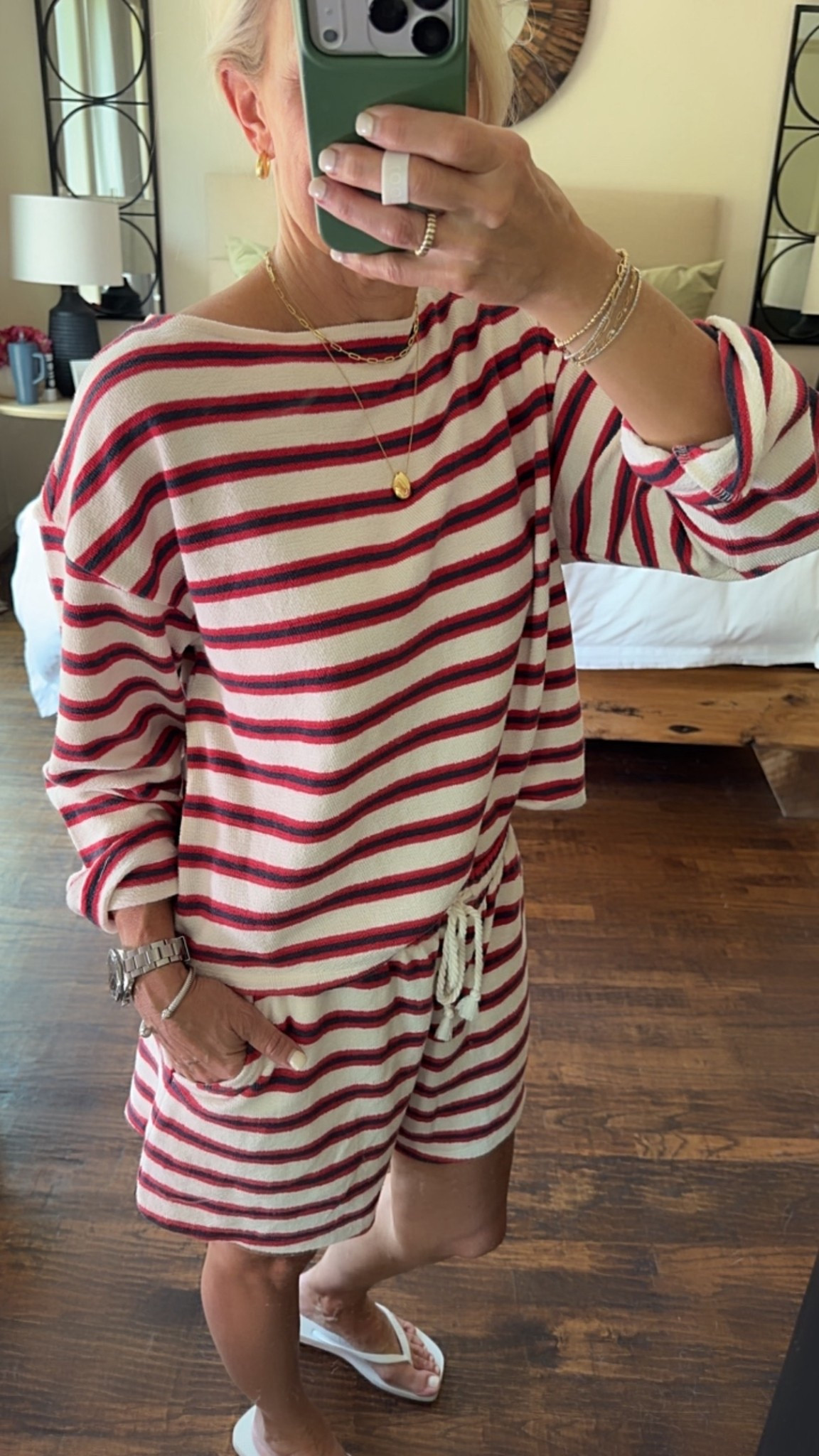 Been waiting a while for this to be available online! 
Love this terry cloth set. 
I sized up to medium in shorts 
But recommend going tts in all 

@Target 

#LTKOver40 #LTKootd #LTKdayinmylife