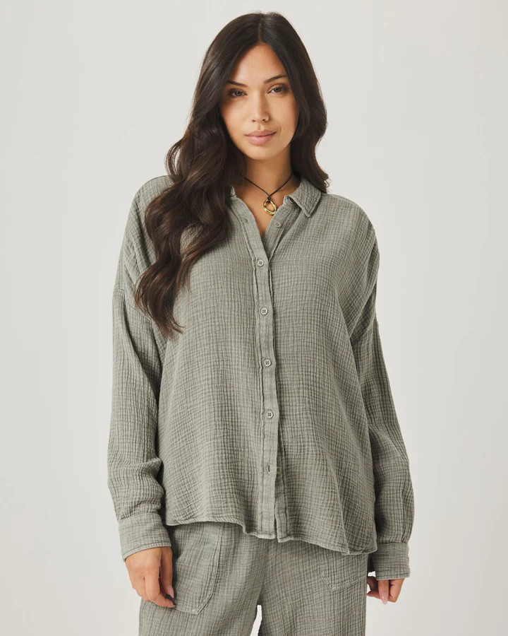 Ava Gauze Button Down | Splendid