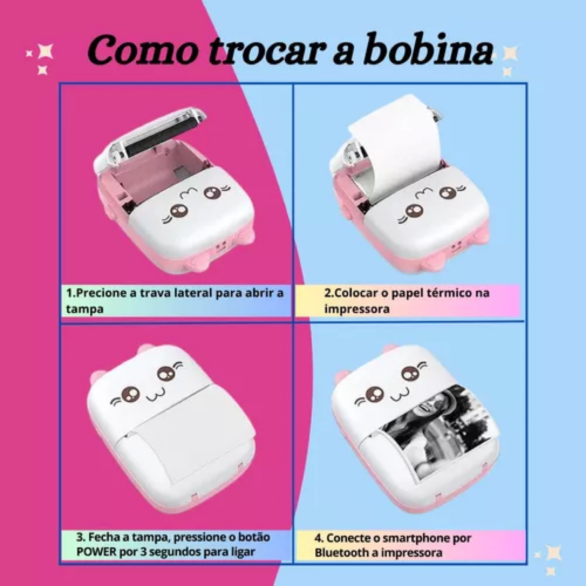 Mini impressora sem tinta 

Deixei 3 opções pra você escolher. Ele imprimi tanto adesivo quanto papel. 

#LTKbrasil