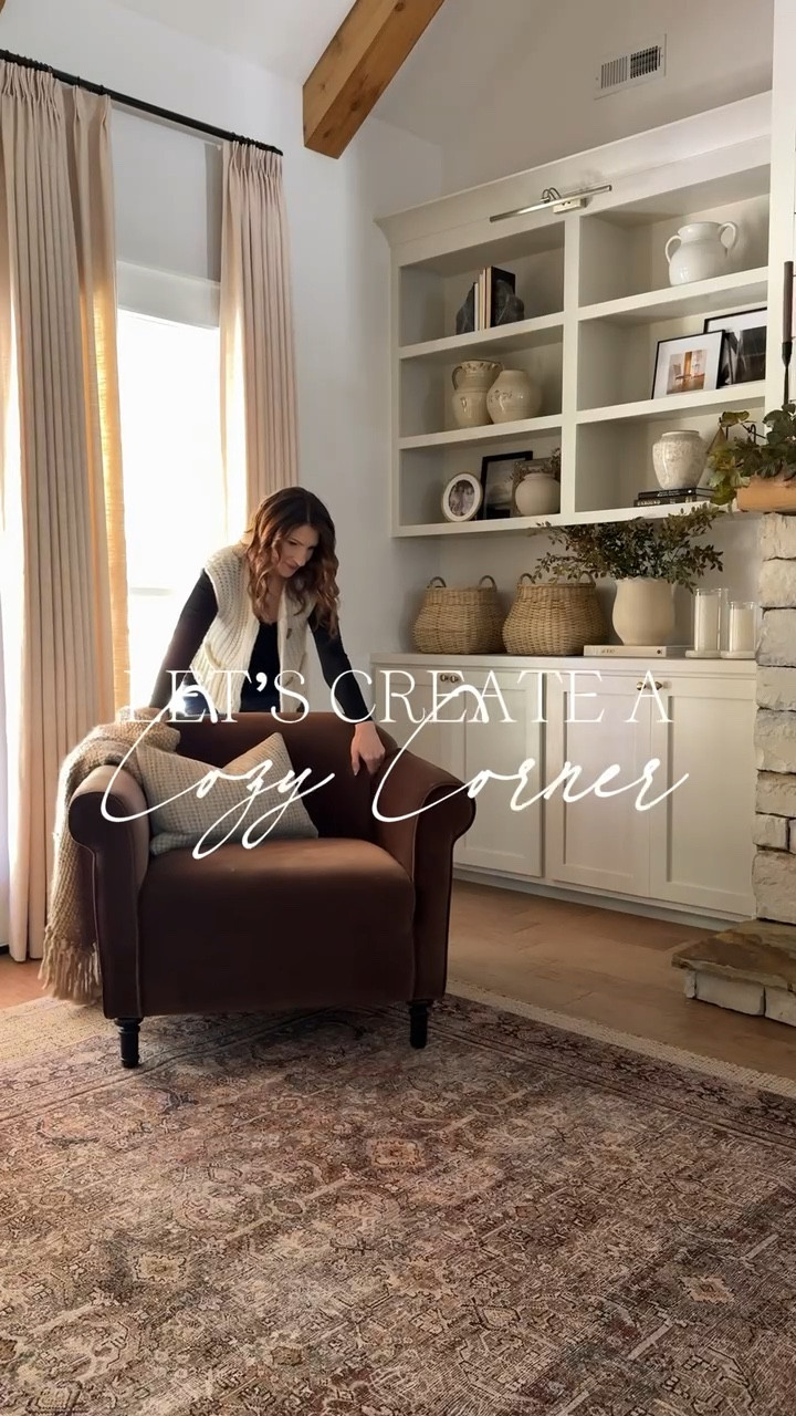 Still loving this cozy corner with the prettiest velvet chair that has been on my wishlist! It is so stunning and cozy now that the weather is getting cooler!! 🥰

#LTKFindsUnder50 #LTKSeasonal #LTKHome