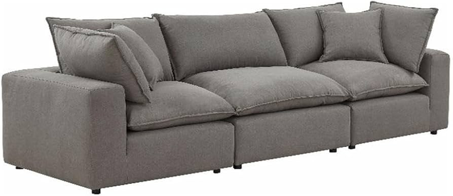 Cali 120" Slate Performance Fabric Modular Sofa - TOV Furniture | Amazon (US)