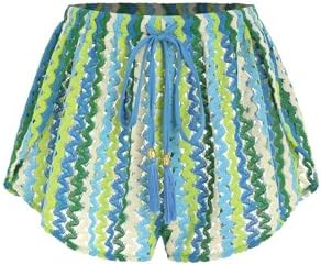 ZAFUL Crochet Cover Up Shorts for Women Beach Swimwear 2026 Boho High Waisted Drawstring Flowy Sw... | Amazon (US)