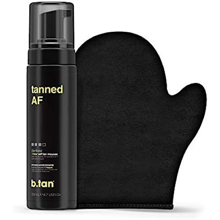 b.tan Self Tanner Mousse - tanned AF - Darkest Sunless Tanner for a 100% Natural, Fast, Ultra Dark T | Amazon (US)