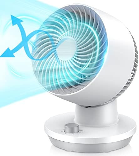 LifePlus Small Air Circulator Fan, 90° Tilt & 52° Oscillating Desktop Fan with 3 Speeds, Portab... | Amazon (US)