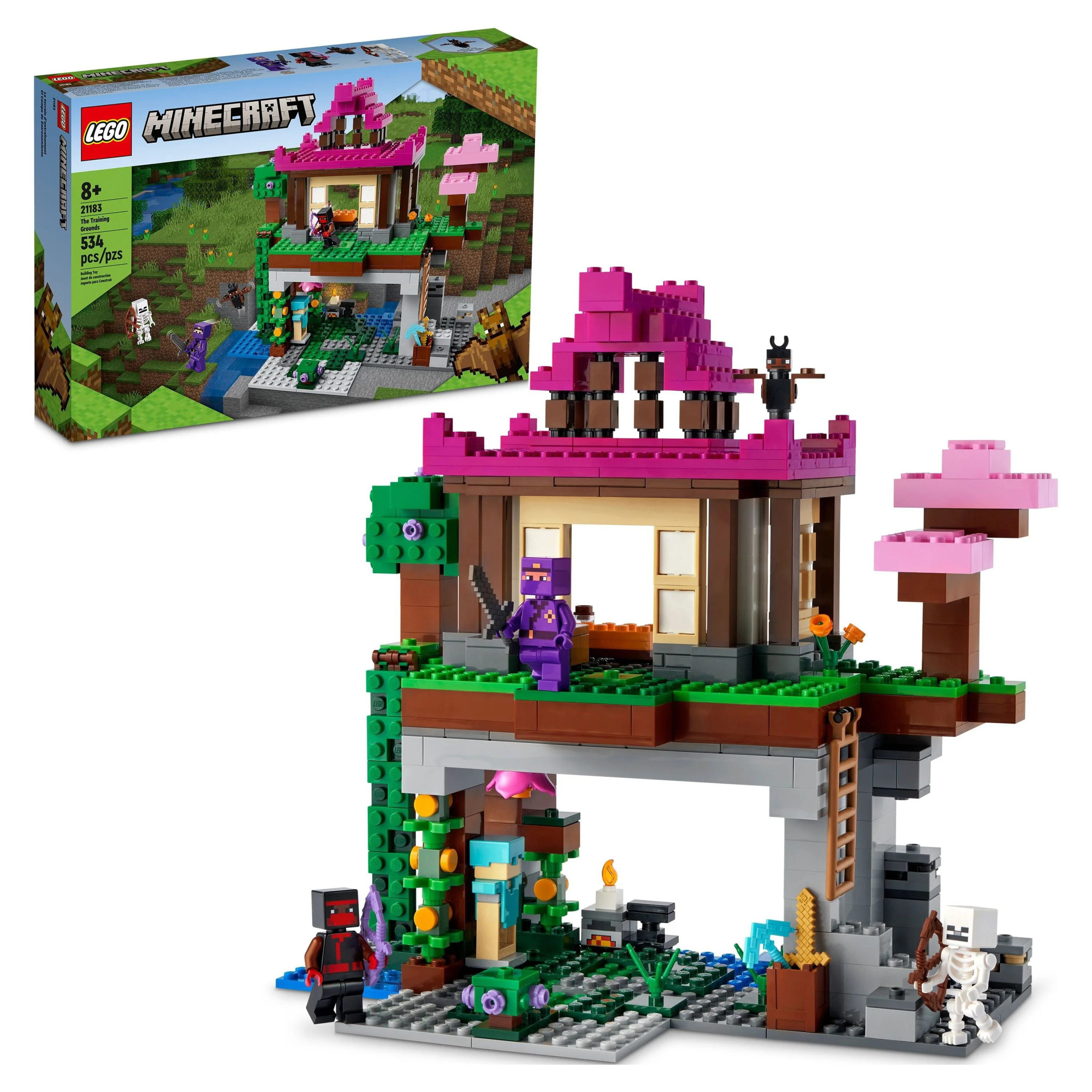 LEGO Minecraft The Training Grounds House Building Set - Skeleton, Bat & Ninja Minifigures, 21183 | Walmart (US)