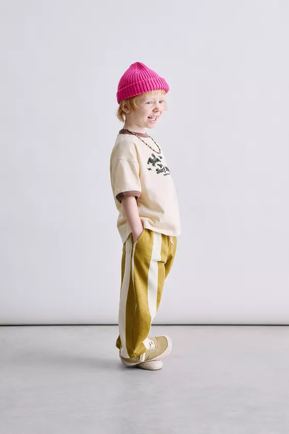 CONTRASTING TEXT PRINT T-SHIRT | Zara US