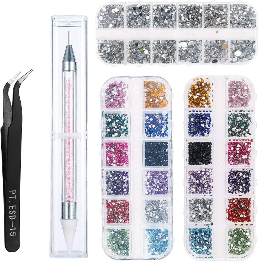 Gaosaili Nail Crystal, Nail Art Rhinestones Professional Nail Art Gems Nail Crystals Clear Rhines... | Amazon (CA)