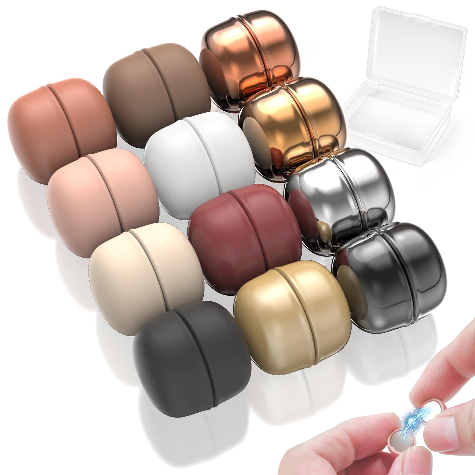 12 Pcs Hijab Magnets Strong Hijab Pins for Women, Multi-Use Pinless Magnetic Pins Headscarf Clips... | Amazon (US)