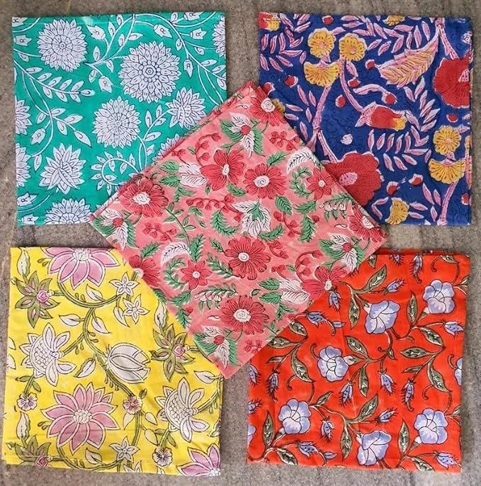 10 Pc Mix Lot Napkin Hand Block Print Napkin 100% Cotton Napkin Handmade 20x20 Inch Jaipuri Print... | Amazon (US)