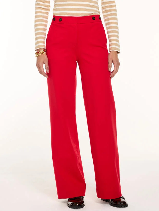 Polished Ponte Wide Leg Pants | Talbots