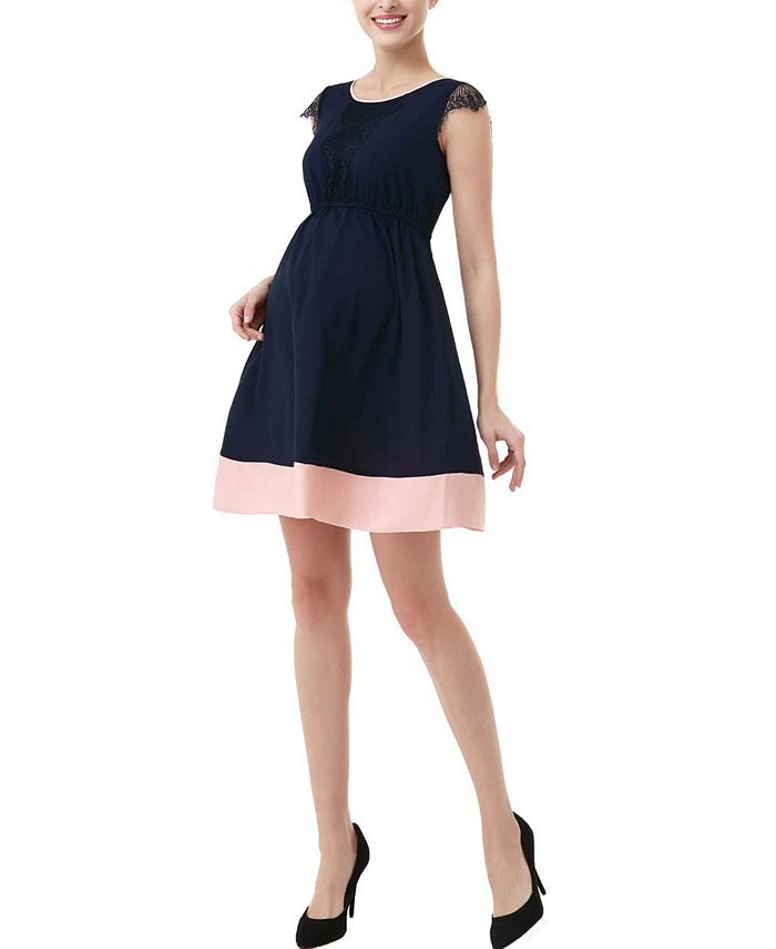 Nell Maternity Lace Trim Colorblock Dress | Macys (US)