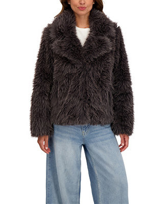 Sebby Collection Women's Long Hair Faux Fur Jacket - Macy's | Macy's
