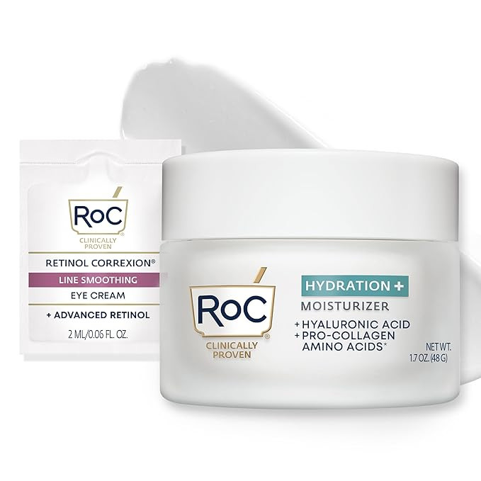 RoC Hydration+ Hyaluronic Acid Moisturizer Face Cream Fragrance Free Sensitive Face Moisturizer w... | Amazon (US)