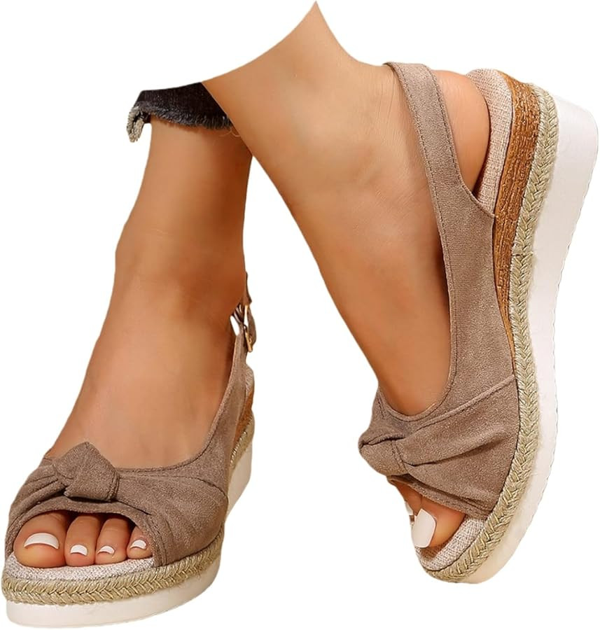 Women's Orthopedic Platform Wedge Sandals with Ankle Strap Summer Dressy 2026 Boho Espadrille San... | Amazon (US)