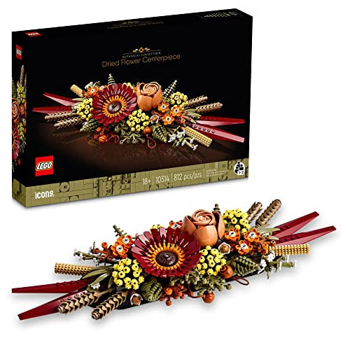 LEGO Icons Dried Flower Centerpiece Building Sets for Adults, Ages 18+ Years - Fall & Thanksgiving Decorations for Dinner Table or Mantel - 10314 | Amazon (US)