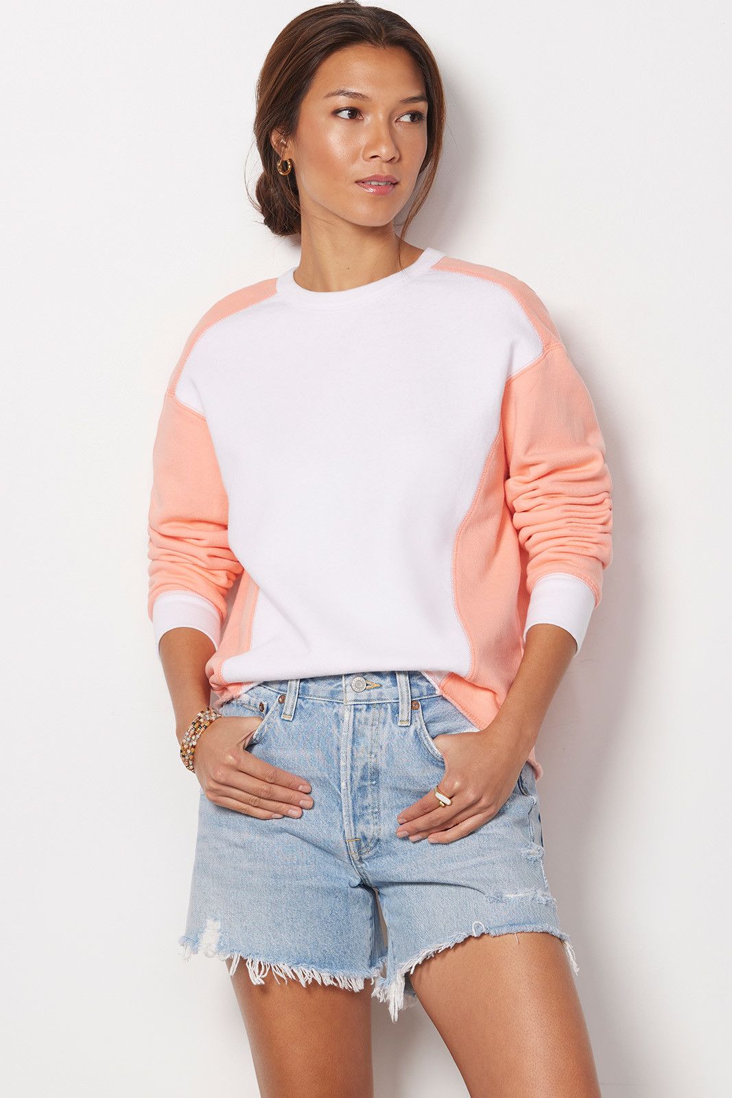 SUNDRY Colorblock Sweatshirt | EVEREVE | Evereve