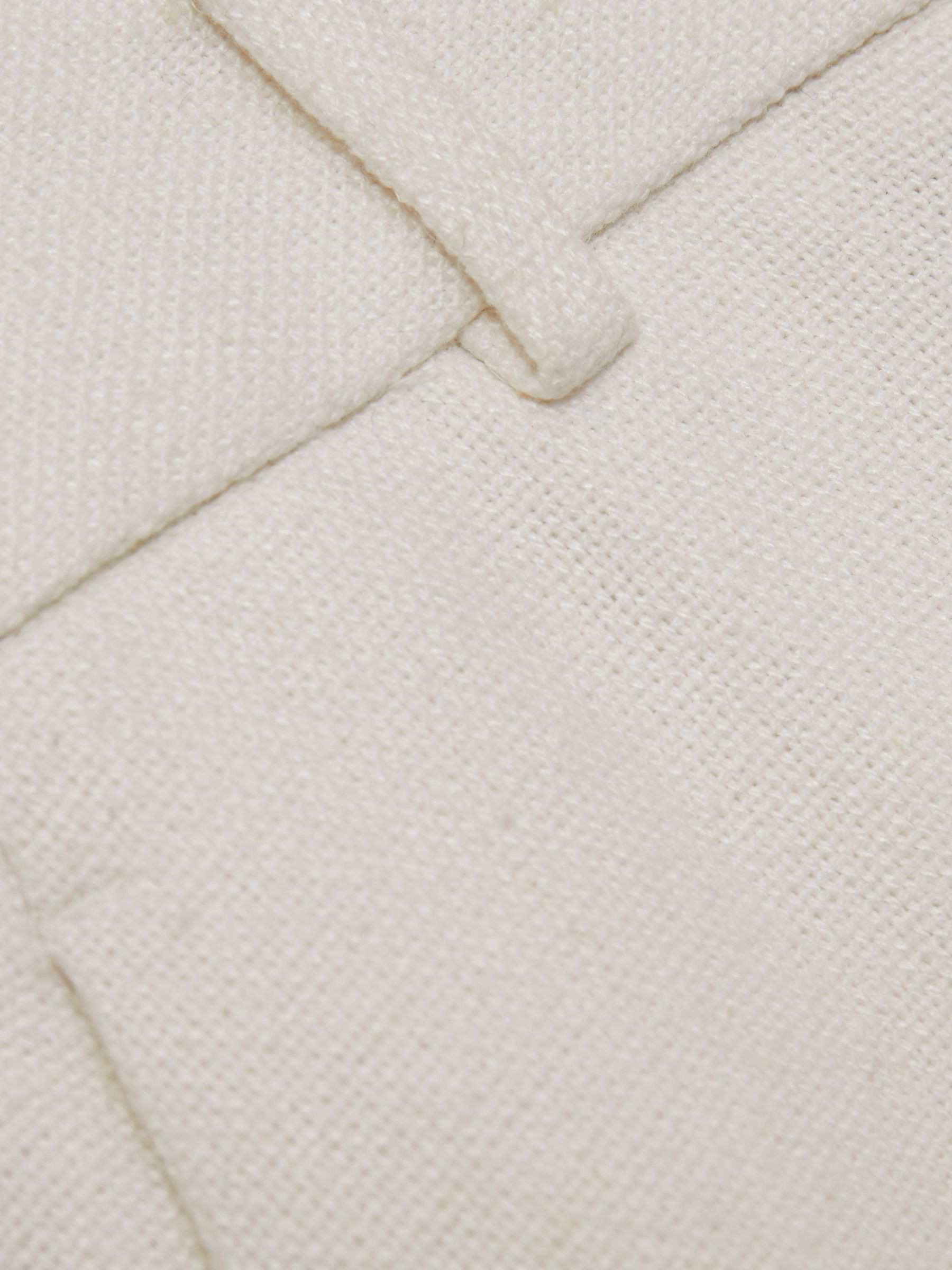 Linen-Blend Wide-Leg Trousers in White | Reiss UK