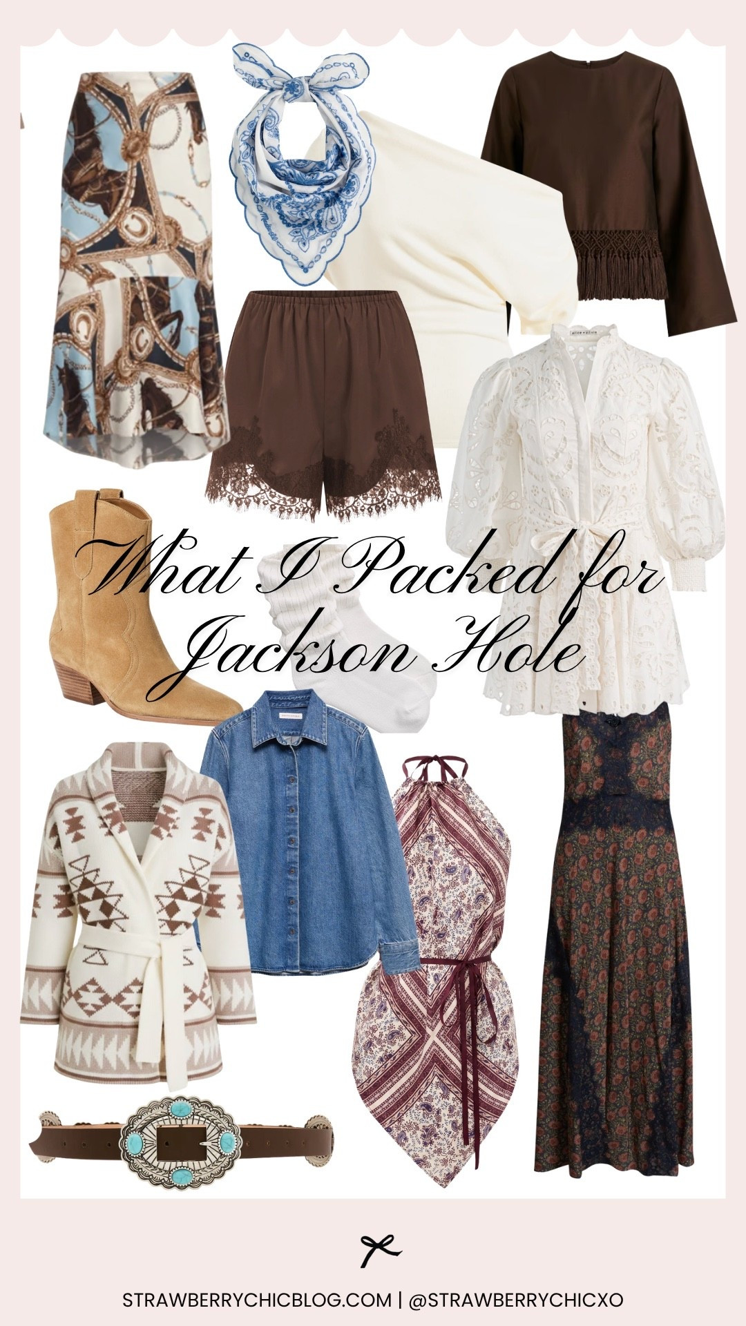 Linking up everything I packed for our August trip to Jackson hole! We took fall family photos, went horseback riding, and had cozy coffee walk mornings - the weather was perfect to style some fall outfit ideas!