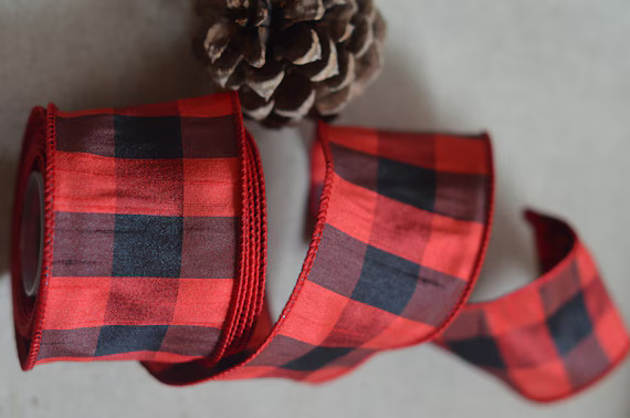 10 Yard Roll of 4 or 2 1/2 Black and Red Buffalo - Etsy | Etsy (US)