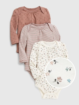 Baby 100% Organic Cotton Print Bodysuit (3-Pack) | Gap (US)