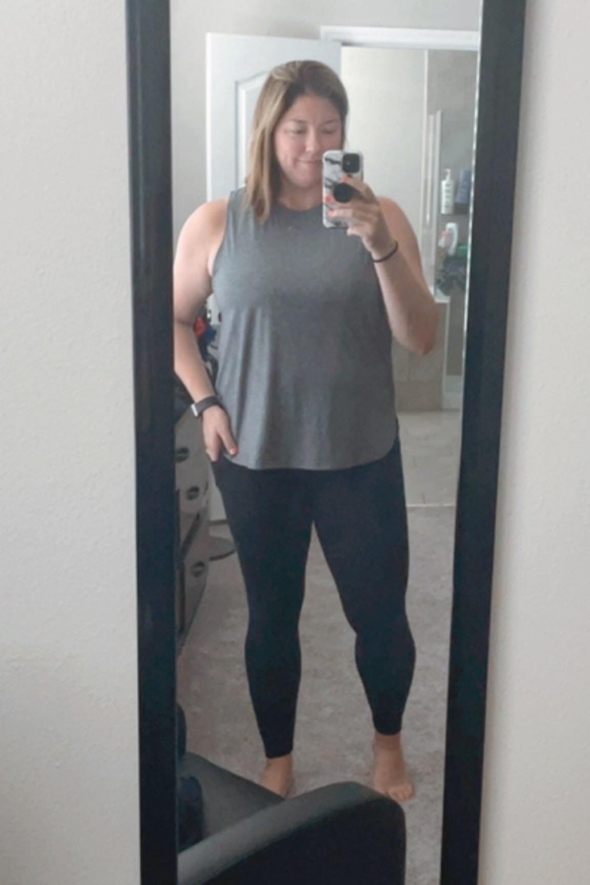 WOOTD. Top is Kohls and I am loving this brand, Tek Gear! Wearing a size large. Leggings are Fabletics and wearing a large long  

#LTKFitness #LTKMidsize #LTKActive