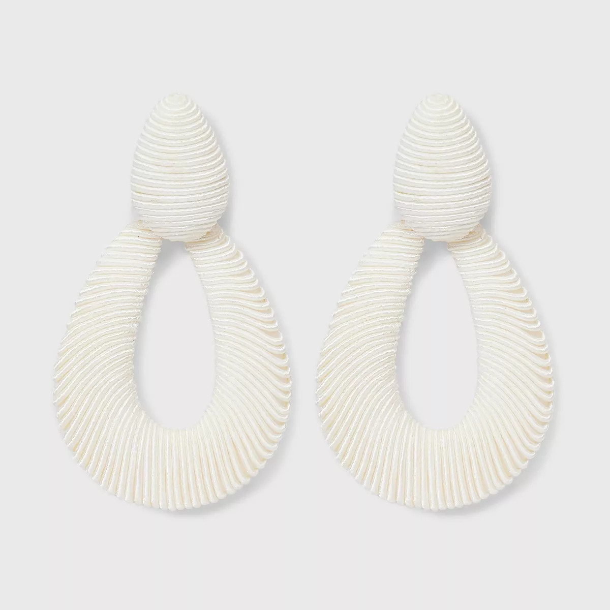 SUGARFIX by BaubleBar Threaded Tear Drop Statement Earrings - White | Target