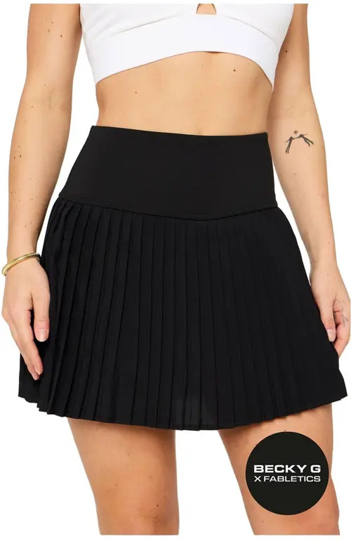 Fabletics Women's Hot Shot Pleated Skirt in Black at Nordstrom, Size Medium | Nordstrom