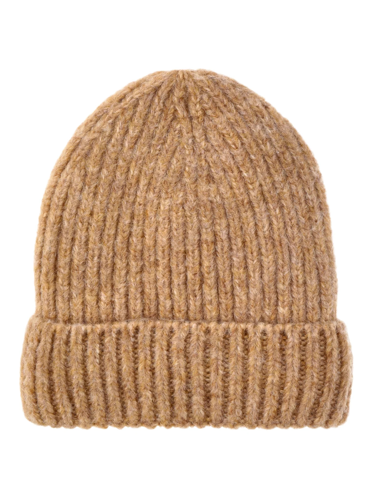Time and Tru Women's Rib Winter Beanie, Brown Combo - Walmart.com | Walmart (US)