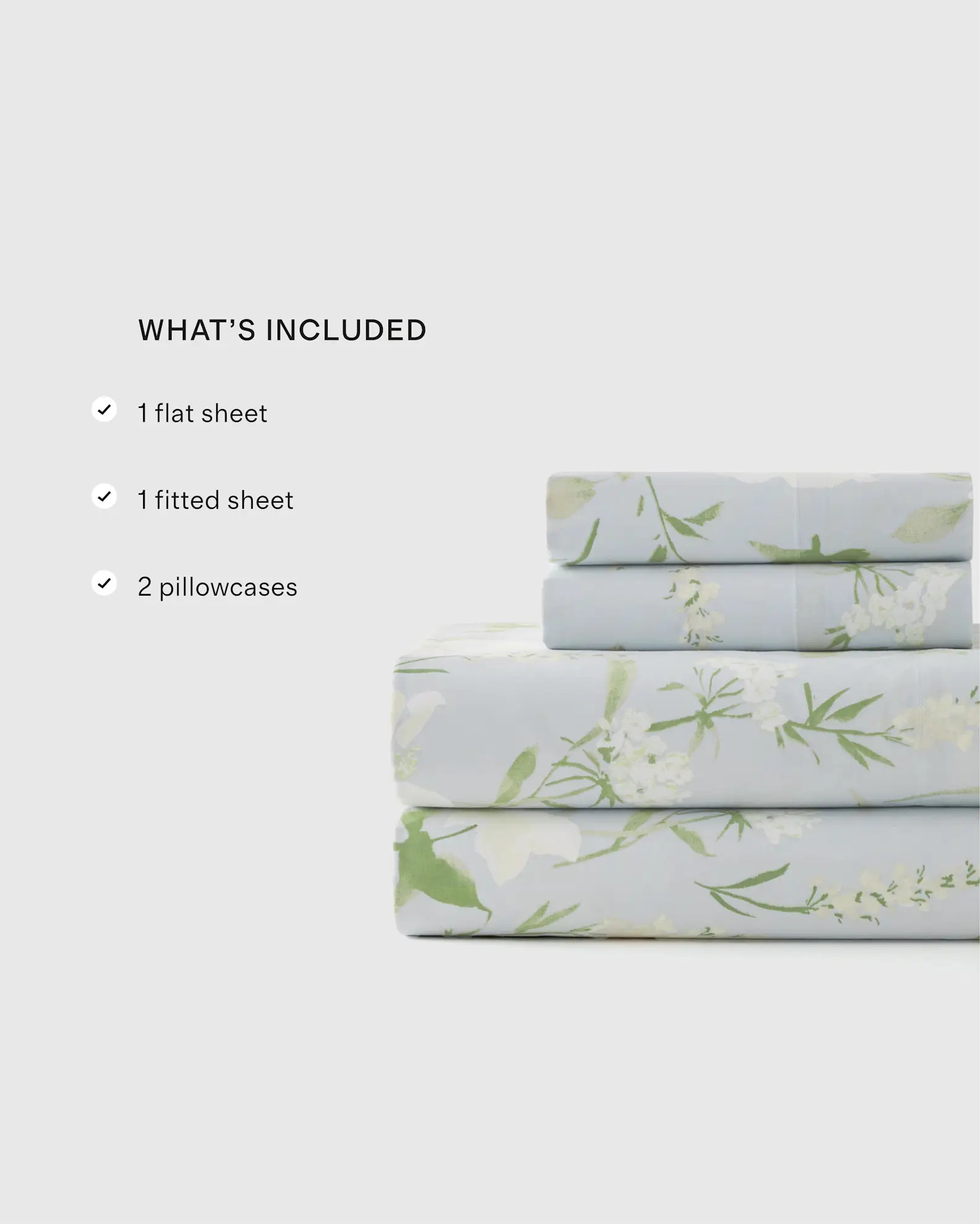 Classic Organic Percale Sheet Set in Blue Garden | Quince