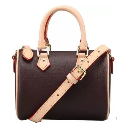 CLASSIC branded speedy25 30 35 shoulder zipper handbag with lock Real oxidizing leather canvas da... | DHGate