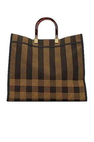 fendi Fendi Pecan Sunshine Shopper Tote Bag in Brown - Brown. Size all. | FWRD 