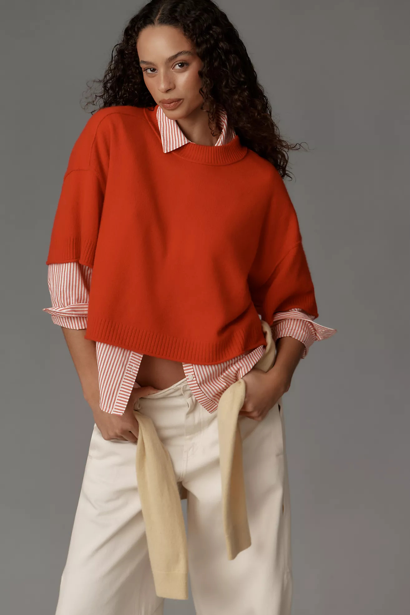 The Goldie Crew-Neck Cashmere Sweater | Anthropologie (US)