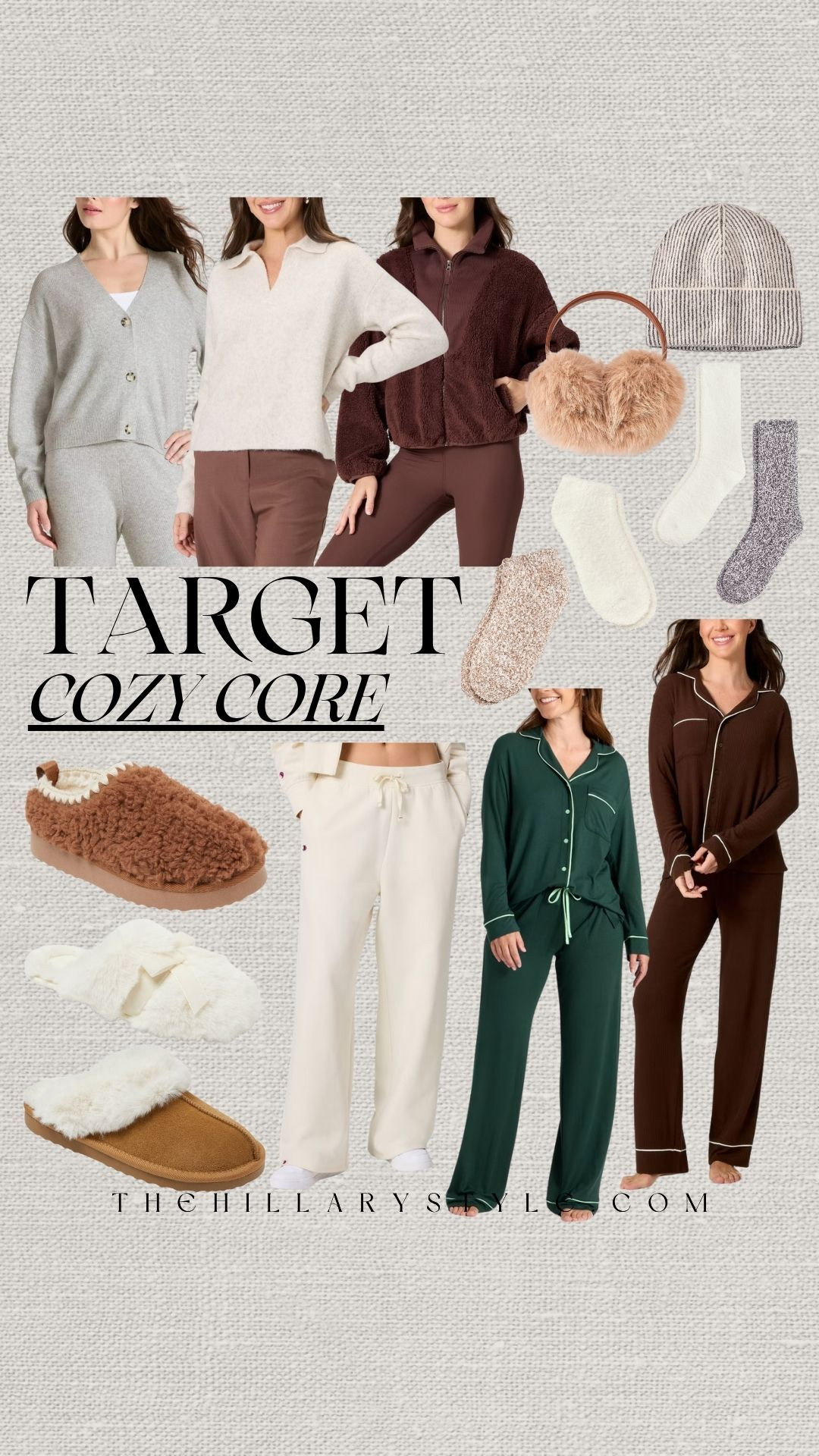 
Target Cozy Core Haul: Winter Lounge & Sleep
Officially in my Cozy Core era! My latest Target haul is all about those cold-weather comfort essentials: buttery-soft pajama sets, teddy fleece pullovers, and the cutest shearling slippers. I'm stocking up on affordable loungewear in rich neutrals and deep jewel tones (hello, forest green!). These finds are perfect for a hygge home vibe and for achieving that effortless, put-together sleepwear style. Which cozy piece are you snatching up first?  #TargetStyle #CozyCore #HyggeVibes

#TheHillaryStyle #Target #TargetFinds #Loungewear #PajamaSet #WinterFashion #AffordableFashion #CozyVibes #Hygge #SleepwearStyle #ComfyClothes #PinterestStyle 

  

#LTKSeasonal #LTKHoliday #LTKSeasonal #LTKStyleTip