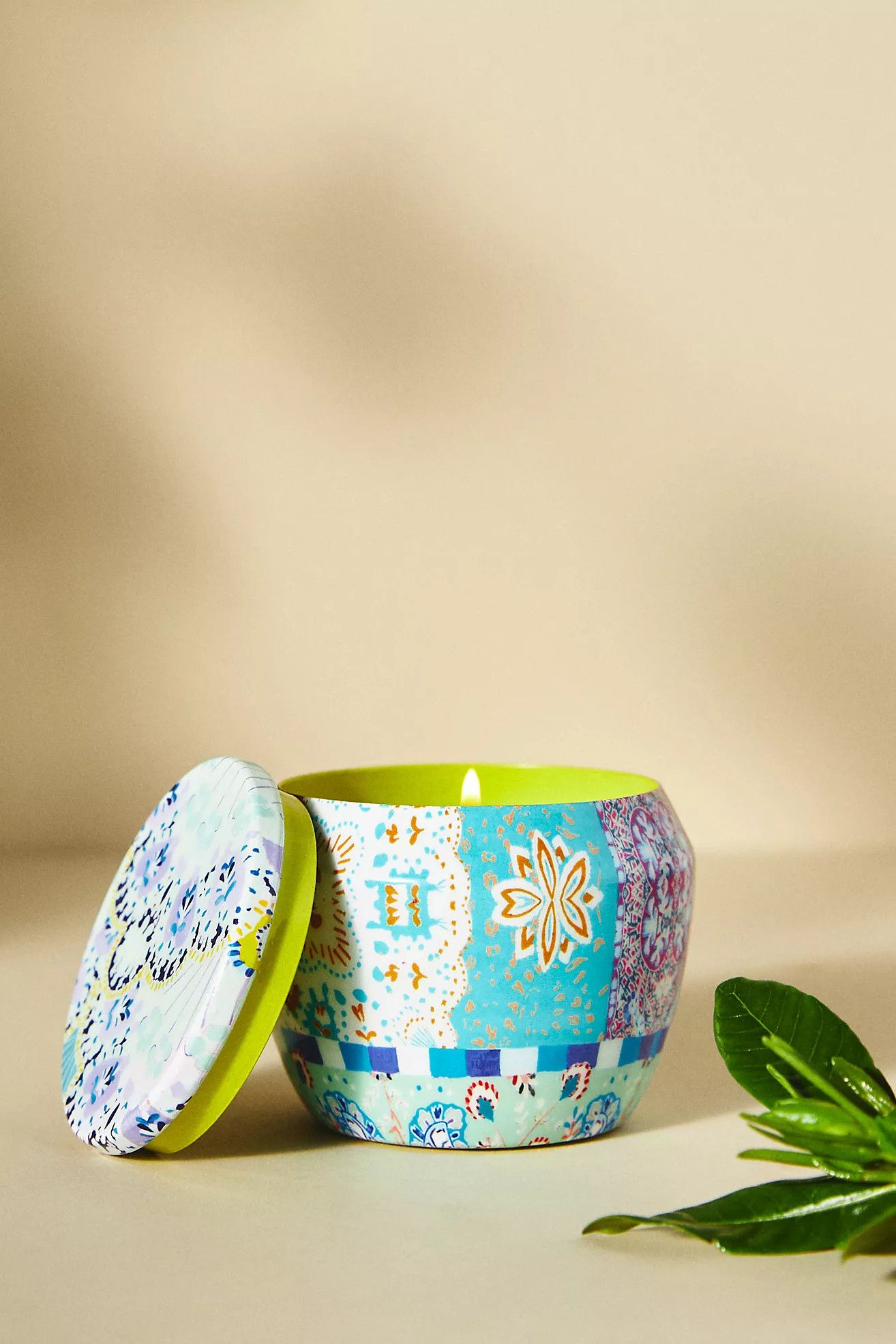Mini Printed Floral Candle | Anthropologie (US)