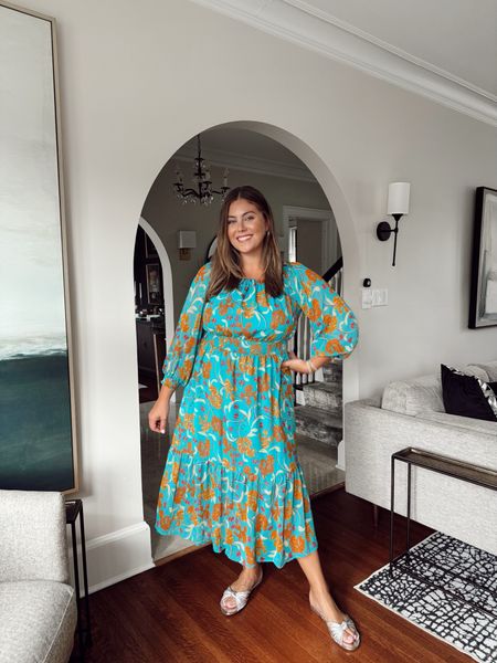 Spring break with a fun print! This would maybe a great baby or bridal shower dress. Wearing size XXL (should have sized down to XL, runs TTS). 

#LTKstyletip #LTKmidsize #LTKSeasonal